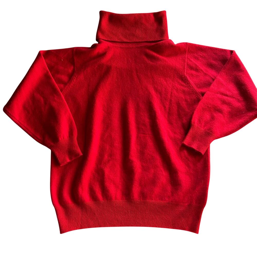King Deer red 100% cashmere sweater King Deer turtleneck size medium